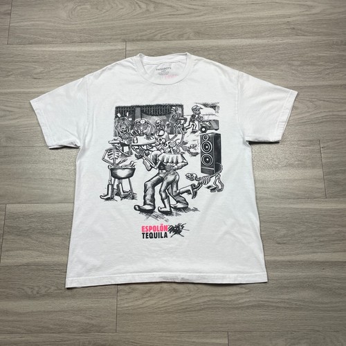Paisa Boys Shirt Mens Large White Espolon Tequila Mexico Graphic