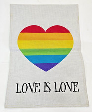 Love Is Love Rainbow Pride Garden Flag, Premium Burlap LGBTQ Pride Flag,