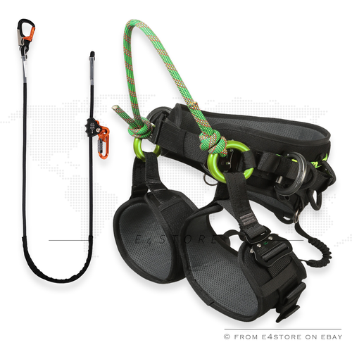 Arborist Work Positioning Lanyard und Baumklettern Sitzgurt S L schwarz - Bild 1 von 12