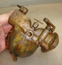 Stokes Brass Carburetor W Throttle Brass Old Car Tractor Boat Gas Engine`