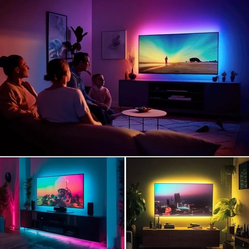 ICRGB TV LED Backlight, 18Ft Bluetooth LED Lights for TV 75-85In, USB Powered TV - Picture 2 of 7