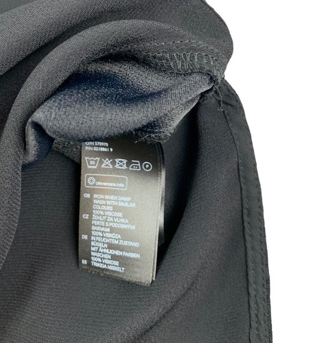 H&M Black Crew Neck Tank Top Viscose Blouse Women's Size 2 NEW - Picture 7 of 7