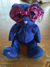 * Oryginalna czapka Ty Beanie Baby, Mardi Gras 2005, Teddy, org, witryna 