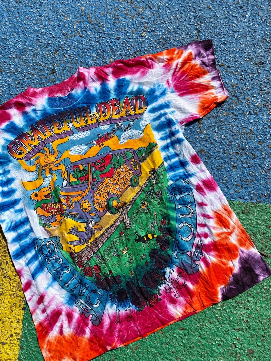 GRATEFUL DEAD 1995 SPRING TOUR Tシャツ Vintage Grateful Dead 1995 Spring Tour Rare Tie Dye Lot Tee