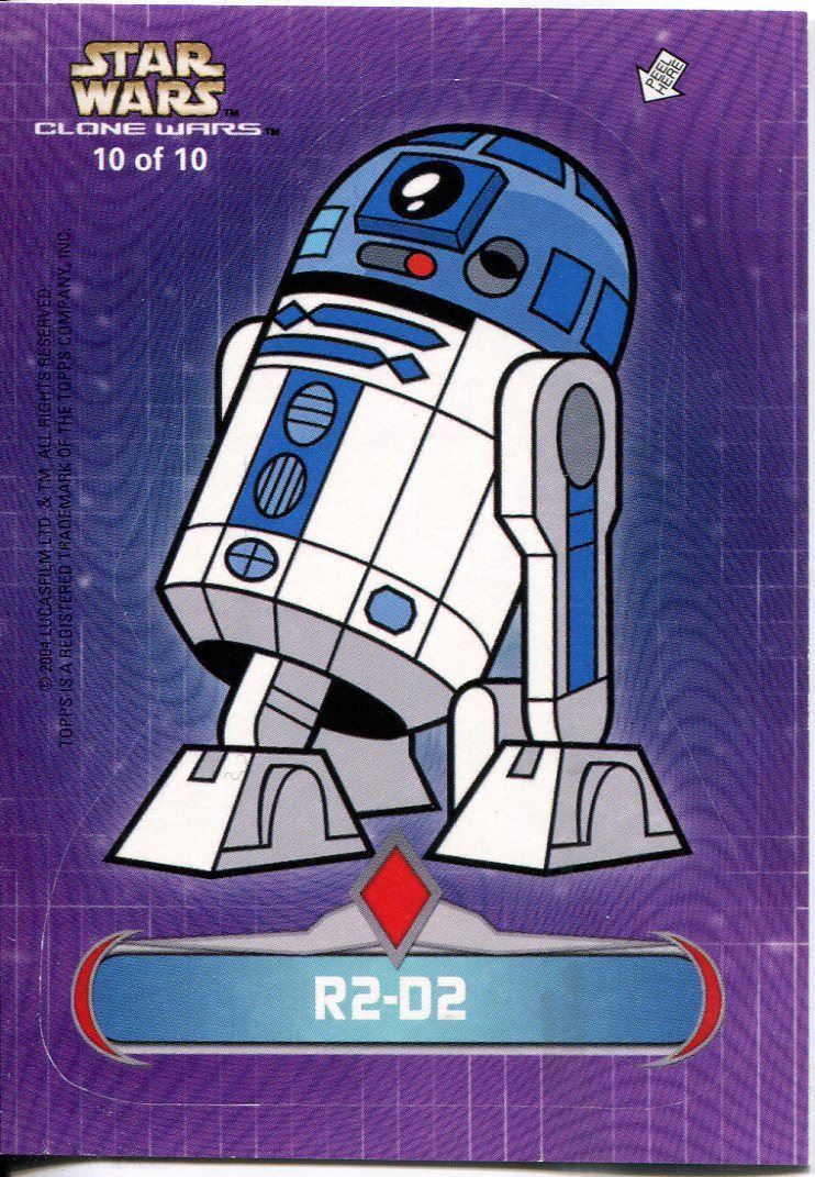 Star Wars Clone Wars Complete Die Cut Stickers Chase Card