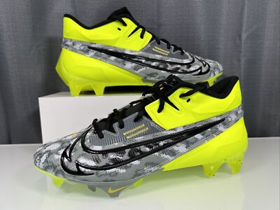 Nike Vapor Edge Elite 360 2 Volt Black Football Cleats FB3347 703 Mens Size 10.5