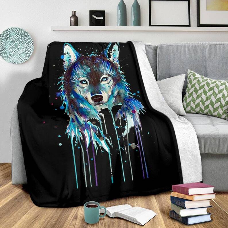 Winter Blanket Weighted Blanket King Size Wolf Fleece Blanket Wolf