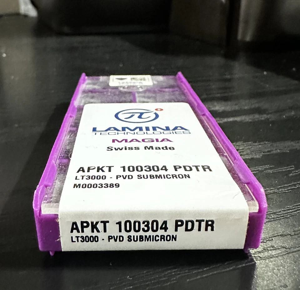 Inserto APKT 100304 PDTR LT 3000 con el sello suizo auténtico Foto 2 de 4