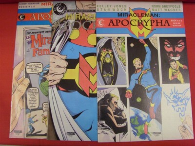 MIRACLEMAN APOCRYPHA 1-3 ECLIPSE COMIC SET COMPLETE GAIMAN BUCKUINGHAM 1991 VF+
