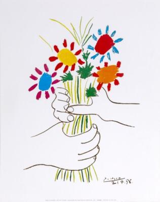 Pablo Picasso Petite Fleurs Poster Large 24x36 Flowers Modern Art Wall Print New