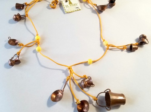 Vintage 12 Mini Copper Pots Hecho en Mexico El Angel Artisan Necklace - Picture 7 of 7