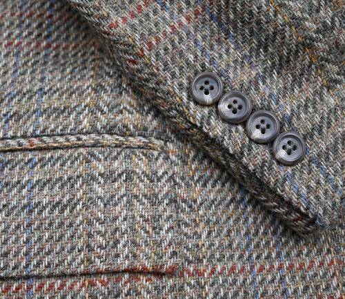 NWT Vintage Ralph Lauren Polo Gray Shetland Tweed Wool Sport Coat 52R - Picture 8 of 9