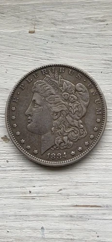 1884 Morgan Silver Dollar $1 Coin Circulated Business Strike 0.9 Fineness