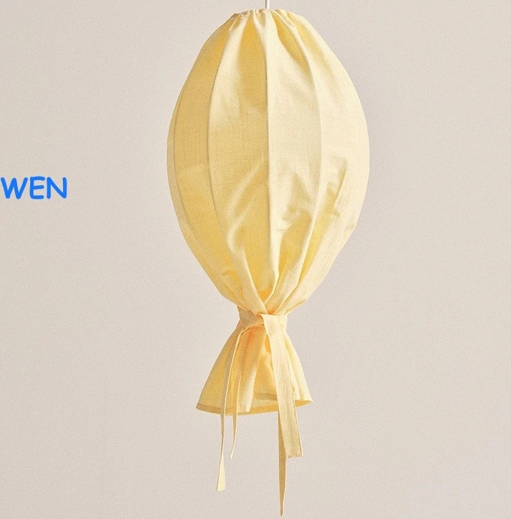 Lámpara de araña de tela nórdica, araña de dormitorio, luz LED colgante de techo Foto 3 de 4