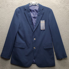 Stafford Blazer Jacket Mens 42R Navy Classic Fit Performance Travel Stretch