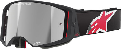 ALPINESTARS GOGGLES Supertech Corp Black Red Silver Mirror Lens 5100325-1434