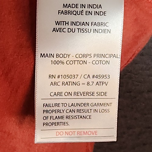 Camisa utilitaria Ariat FR para hombre XL naranja resistente al fuego ropa de trabajo CAT 2 2112 bolsillo - Imagen 7 de 19