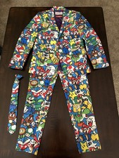Opposuit Super Mario Bros. Teen Boys Suit - Jacket, Pants, Tie Size 12Y New