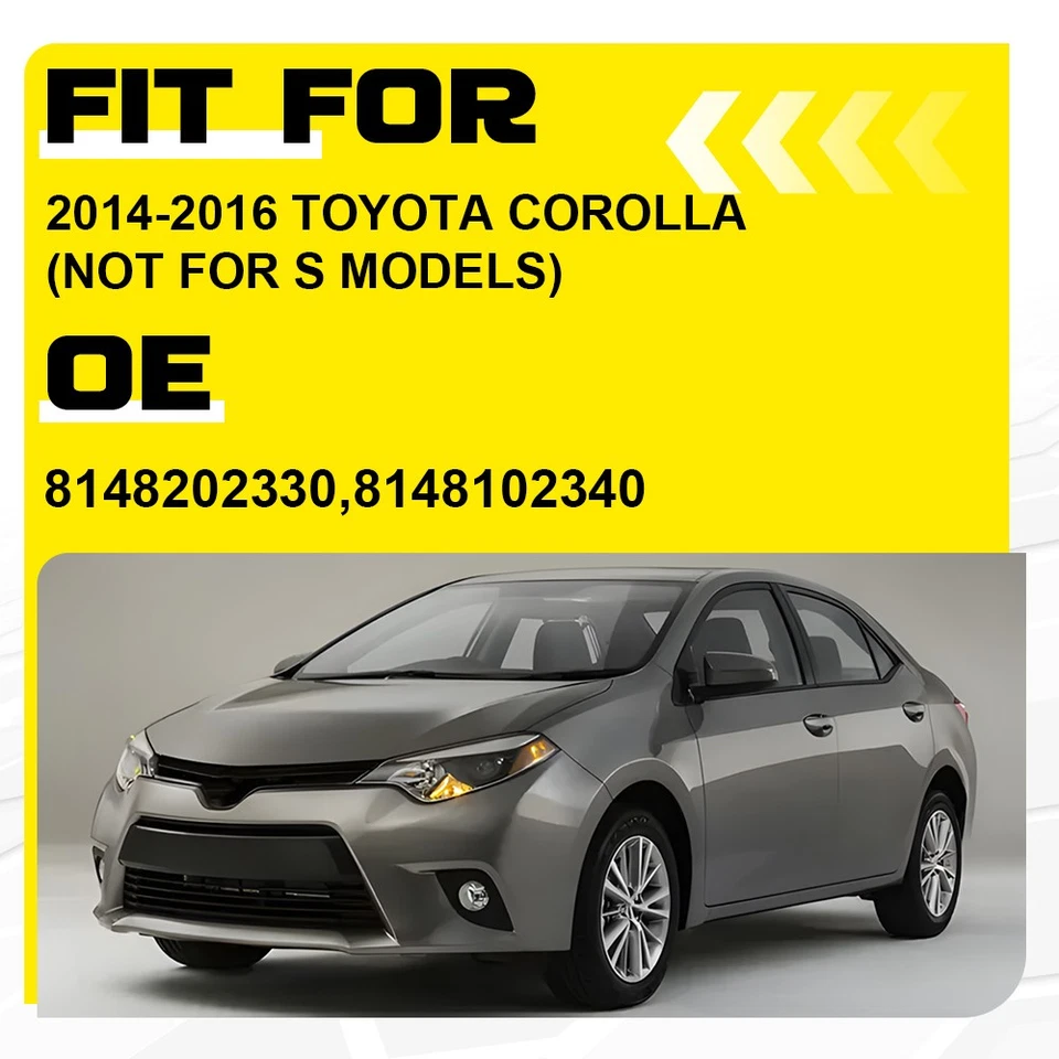 Biseles de faros antiniebla para parachoques delantero Toyota Corolla 2014 2015 2016 L & R 2-10X Foto 4 de 4