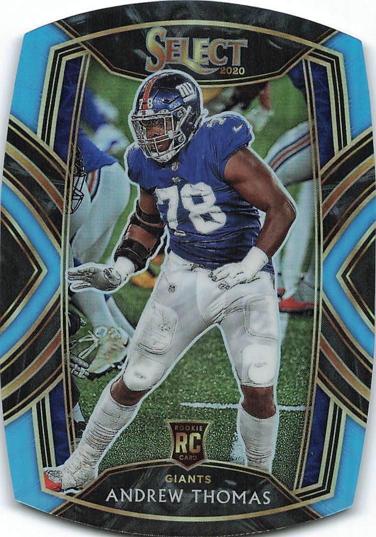 2020 Panini Select - Club Level Andrew Thomas #287 Light Blue Prizm Die-Cut (RC)