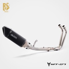 Impianto di scarico completo Yamaha MT-07 2014-2025 acciaio inox carbonio nero full syst