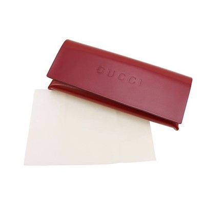 Gucci Sonnenbrille Brillenetui Leder Burgund + großes Putztuch