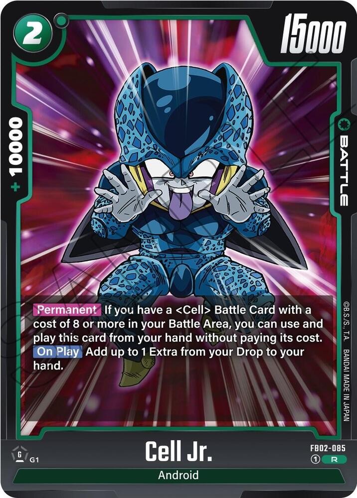 Cell Jr. Rare FB02 Blazing Aura FB02-085