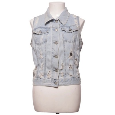 Perfect Jeans Gina Tricot, Jeansweste, Größe: 28, DITA DESTROY VEST, Blau #I2s