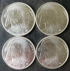 Lot of Four HM 1oz Silver Buffalo Rounds