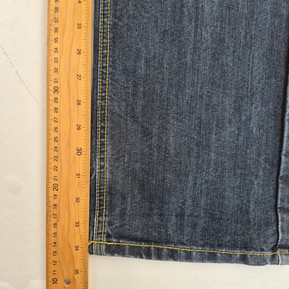 Pantalones de mezclilla CROSSHATCH W34 L34 azul para hombre mezcla de algodón calce recto Foto 2 de 4