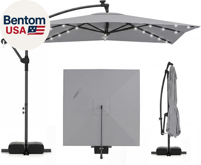 double wind vent patio umbrella Tempo 9 ft. Aluminum Double Wind Vent Market Umbrella
