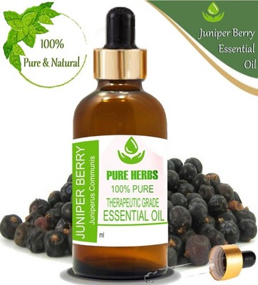 Pure Herbs Juniper Berry 100% Pure Juniperus Communis Essential Oil Glass Mg762
