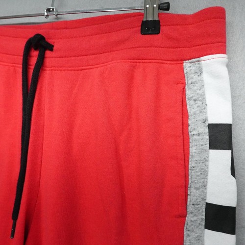 PINK Victoria's Secret Jogger Sweatpants Womens Large Red Side Stripe Logo - Picture 3 of 9