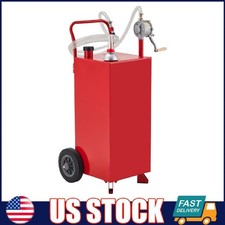 20 Gallon Gas Caddy ,Portable Fuel Diesel Storage Tank Container w/ Pump Wheel