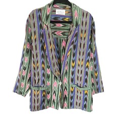 Vintage Southwestern Blazer Jacket Navajo Colorful Aztec Oversized Bold Large