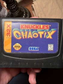 Knuckles' Chaotix Sega Genesis 32X, 1995 Authentic Original With Manual Untested