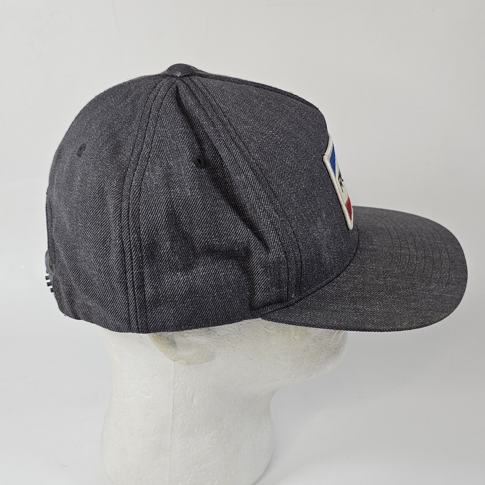 RVCA Logo Patch Gray Snapback Hat Cap - image 4