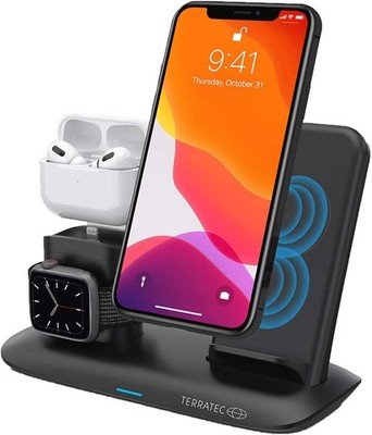 TERRATEC ChargeAIR All Desk Pro Induktive Qi Ladestation Universal Wie Neu
