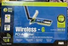 Linksys Wireless-G PCI Adapter 2.4GHz 802.11g Desktop Network Card WMP54G New XP