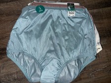 Vanity Fair Womens Brief Underwear Panties 3-Pair 100 Nylon Lace Nouveau M/6