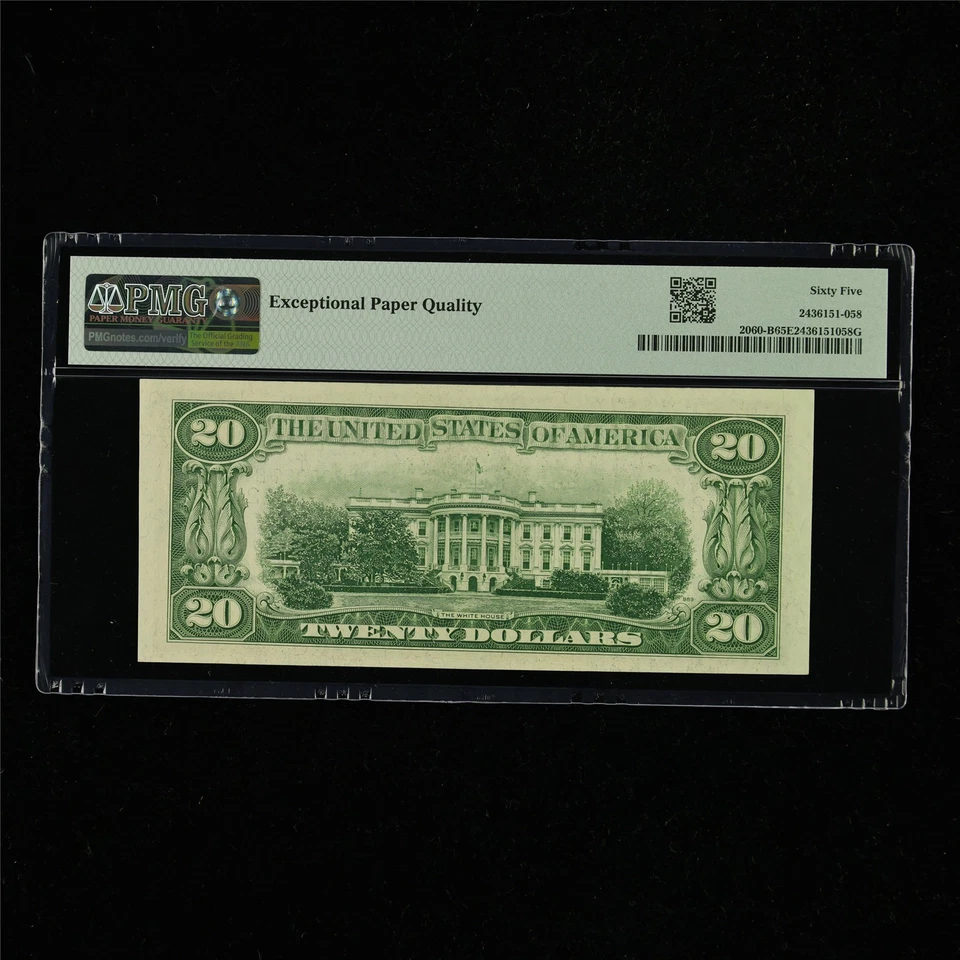 1950A Federal Reserve Note New York 20 Dollars Fr#2060-B PMG 65 EPQ Gem UNC - Image 2 of 4