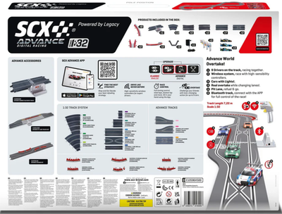 SCX 1/32 Scale ADVANCE 2.0 Pole Position wireless race set with