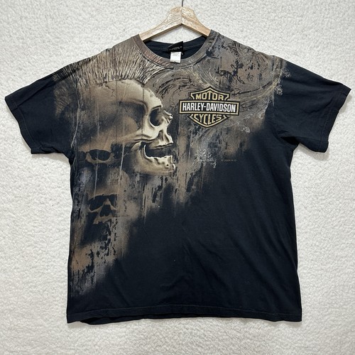 Harley Davidson Uke’s Wisconsin Skull Printed Herren T-Shirt schwarz Gr. XL