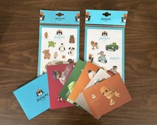 Authentic Jellycat Sticker Sheets Postcard Bundle NEW
