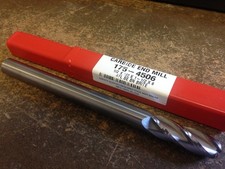 .500" 1/2" 4 Flute Extra Long Carbide Ball End Mill 1/2" x 1/2" x 1-1/2" x 6"