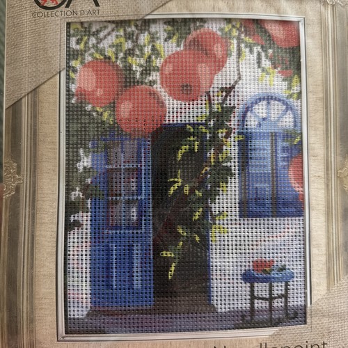 Collection D Art Printed needlepoint tapestry   kit W Floss  Needle 20x25 Cm