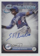 2017 Bowman Chrome Sensation 99/99 Starling Heredia #CSA-SH Auto 1h1