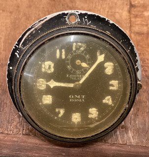 Rare ww1 ww2 Italian aircraft cockpit E.Boselli Milan O.M.T Roma clock