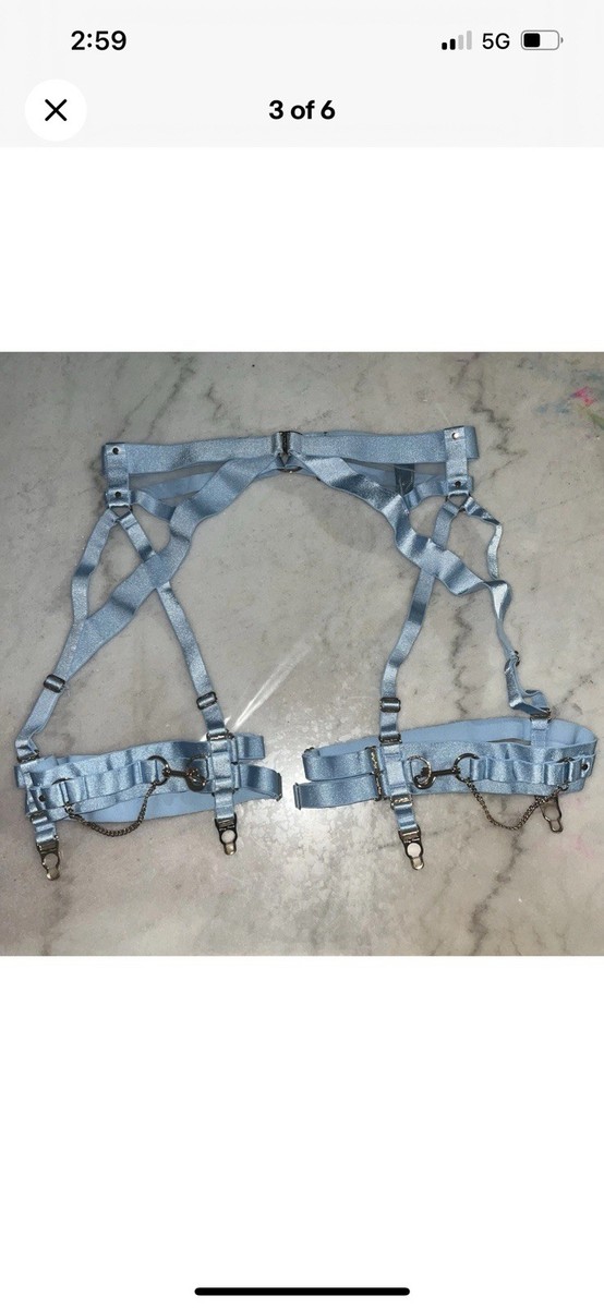 Honey Birdette Kukuro Baby Blue Suspender size Medium | eBay