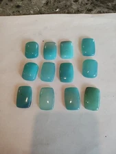 Blue Agate Cabochons Lot 400cts Great Quality Great Color Calibrated 19x28mm
